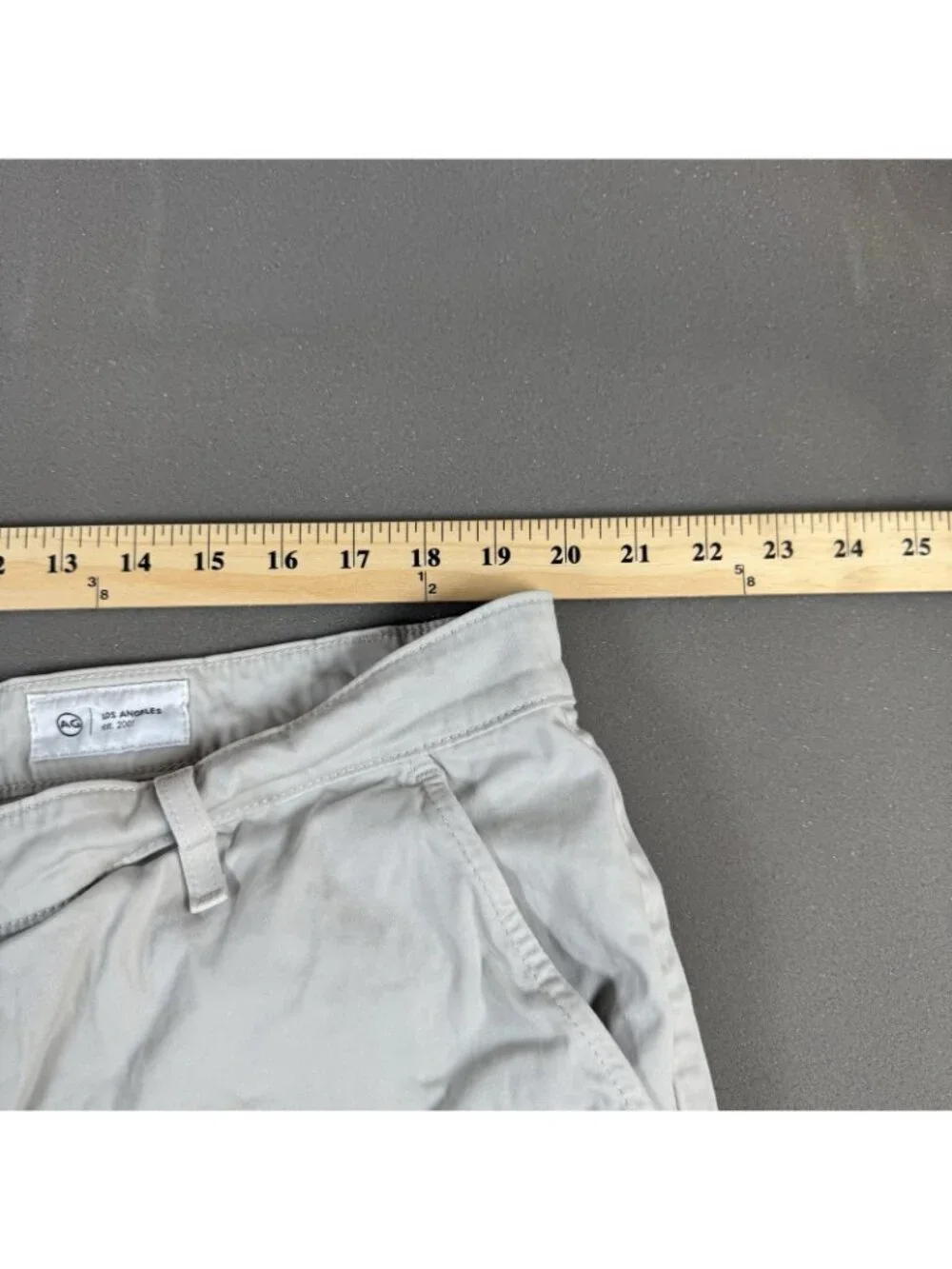 AG Adriano Goldschmied Shorts Mens Size 40 Gray Wanderer Trouser Chino Stretch